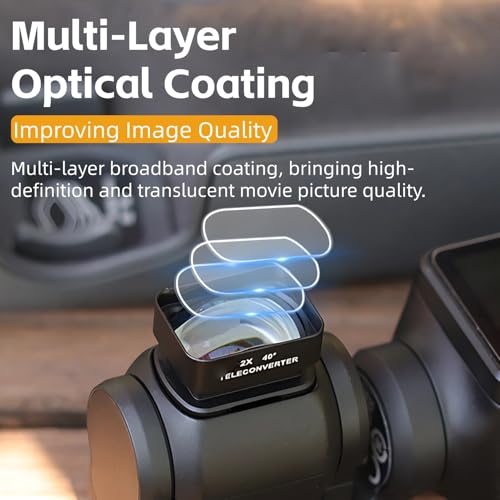 2X Telephoto Lens for Spirit Eye osmo 2X Magnification Photography Lens Magnetic Attachment, High Definition Coating, Long Distance Photography