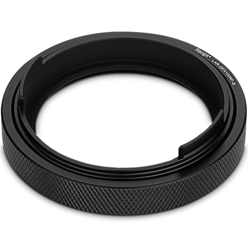 Haoge Adapter Ring for Fujifilm GFX100RF Camera Square Metal Lens Hood Accessories Bayonet Shades Compatible with GFX100RF Original Lens Cap Black