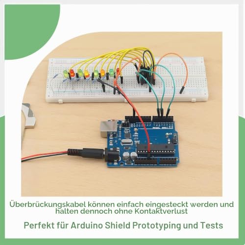 Breadboard Set, PCB Breadboards Prototype Circuit Kit Solderless 4 Pieces 400 Points, Compatible with DIY Arduino, Raspberry Pi 2/3/4/5 Projects Proto Shield Distribution - Connection Blocks 4 x 400 Punkte