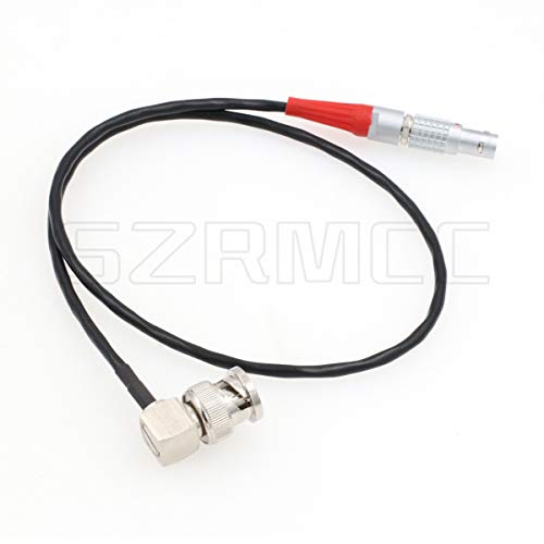 SZRMCC 5 Pin to BNC Timecode Sync Cable for ARRI Alexa Mini Camera Ambient Lockit UMC-4 Sound Devices 664 633 (Right Angle BNC) Straight 5Pin
