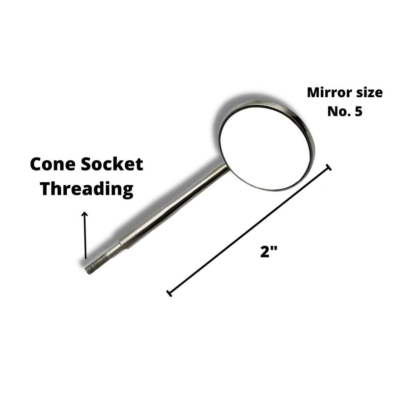 [Australia - AusPower] - DENTAL MIRRORS TOPS CONE SOCKET FRONT SURFACE RHODIUM SET OF 12 ARTMAN BRAND 