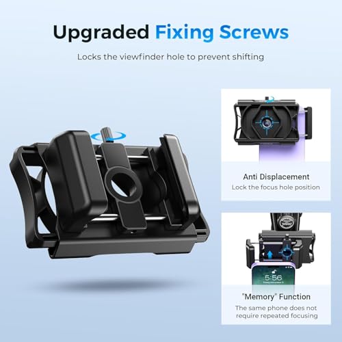 Telescope Phone Adapter, Upgraded Rotatable 360° Binocular Photo Adapter for Android & iPhone,Smartphone Holder Mount for Telescope,Monocular,Binocular,Spotting Scope,Microscope with Bluetooth Shutter