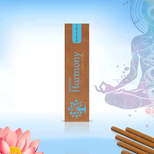 Spiritual Harmony Incense Sticks 100g Pure Organic Hand-Rolled Agarbati Calming & Balancing Fragrance for Meditation, Yoga, Prayer & Home Aromatherapy