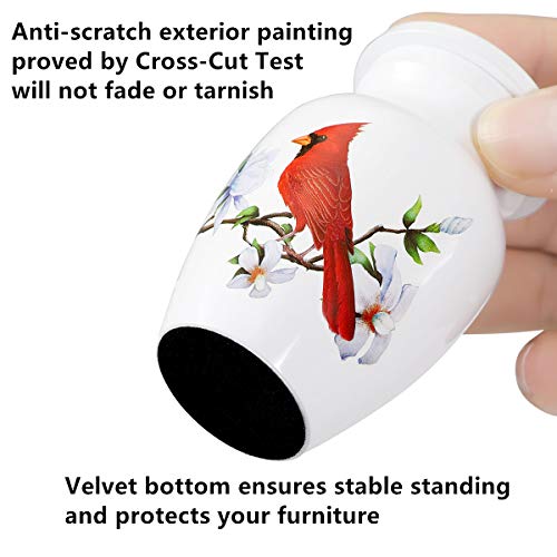 Small Cardinal Urn for Human or Pet Ashes, 4 Mini Funeral Memorial Urns 4 Keepsake Urns