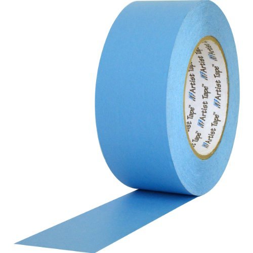 ProTapes Artist Tape Flatback Printable Paper Board or Console Tape, 60 yds Length x 1" Width, Blue (Pack of 1) 1" Utility