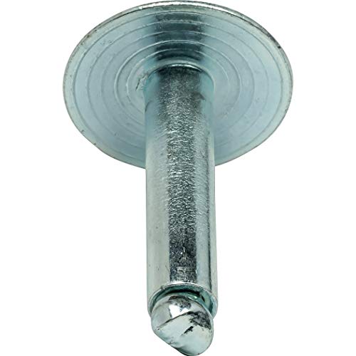 Fastenere Large Flange Pop Rivets - 3/16" x 1/2" (50 pcs) Heavy Duty, Open End, Steel Zinc, Corrosion-Resistant, High Tensile & Shear Strength, 6-8 Gap .376" - .500"
