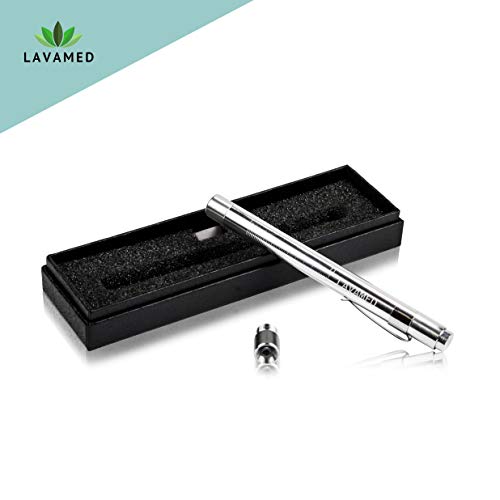 Diagnostic Light Professional LED Lamp with Measuring Scale White and Yellow Light Aluminum Diagnostic Lamp Ballpoint Pen Lamp Penlight 2 Meters Shockproof, Silver