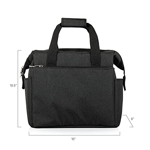PICNIC TIME Coca Cola Unity Buy The World On The Go Lunch Bag Cooler Insulated Soft Lunch Tote with Expandable Storage Dual Compartments Travel Ready Design, (Black) 10 x 6 x 10.5 Coca-Cola World - Black