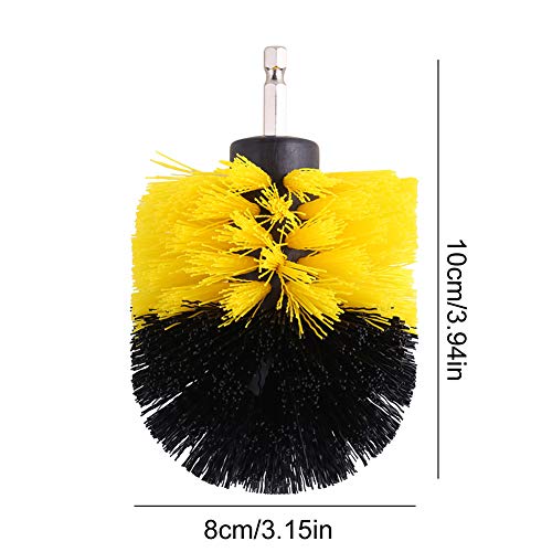 Duokon Drill Brush Tile Grout Cleaner Bathtub Toilet Brush PP Bristles Drill Attachment Cleaning Tool(3.5in)