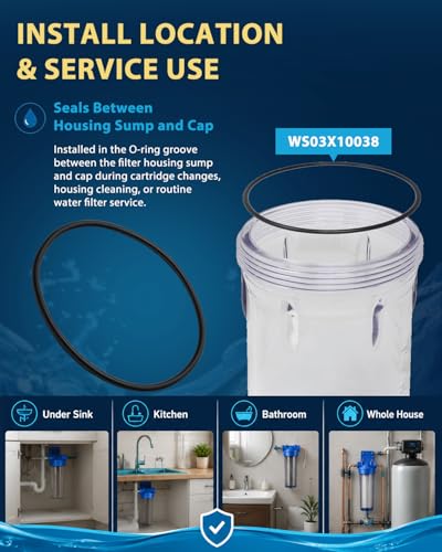 TCVG WS03X10038 O-ring replacement for GE Water Filter Housing 4, replaces UCRING