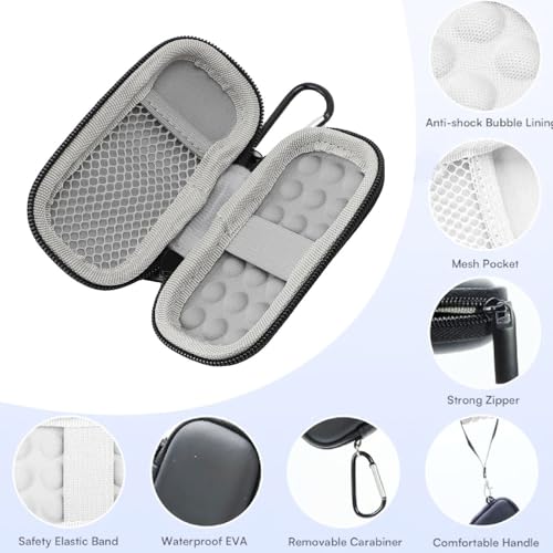 Denash Hard Shell Carry Case for Kardia Mobile ECG for Kardiamobile 6L ECG, Waterproof PU EVA All Round Protection Travel Suitcase with Strap