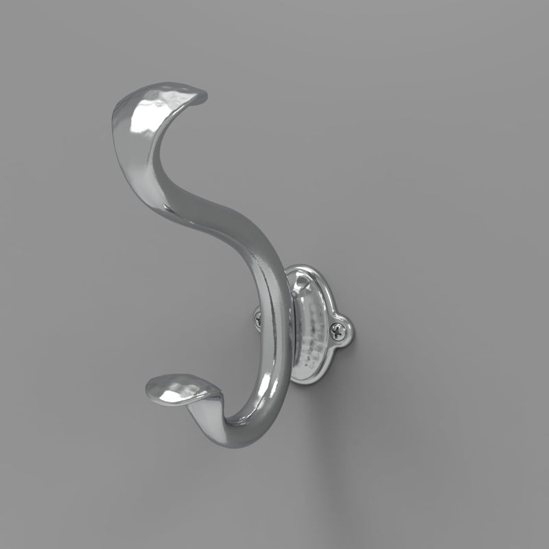[Australia - AusPower] - Hickory Hardware Craftsman Collection Hook 1-3/8 Inch Center to Center Chrome Finish (5 Pack) 5 