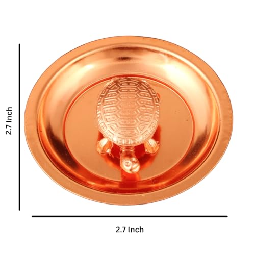 Feng Shui Tortoise Statue with in Copper Plate Sculpted,Best Wishes, Vastu Living Positivity, Wealth, Good Health,Good Luck Longevity,