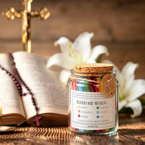 Bible Verse Jar, Christian Religious Gifts for Women Mom Teen Girls Friends