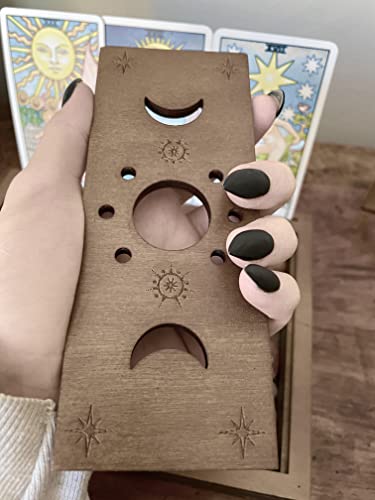 Tarot Card Holder & Display, Cute Witchy Desk Decor, Altar Decor Box for Bedroom Aesthetic Accessories