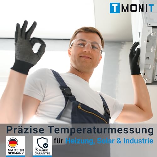 PT1000 Temperature Sensor with 5 Meter Silicone Cable, up to 200 °C, Temperature Sensor, Cable Sensor, Solar Sensor, Made in Germany 5m silicone cable 1