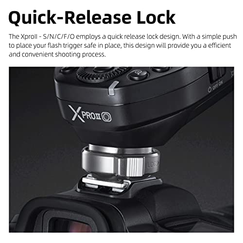 Godox XProII-O TTL Wireless Flash Trigger 1/8000s HSS, TCM Instantaneous Switching, APP Control, 16 Groups 32 Channels, Stable Signal, Responsive, Suitable for Olympus/Panasonic Cameras