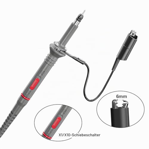 Universal P6100 Oscilloscope Probes 100MHz | With accessory kit, 1 x 10 x, 2 pieces 100 MHz X1 & X10 2 pieces