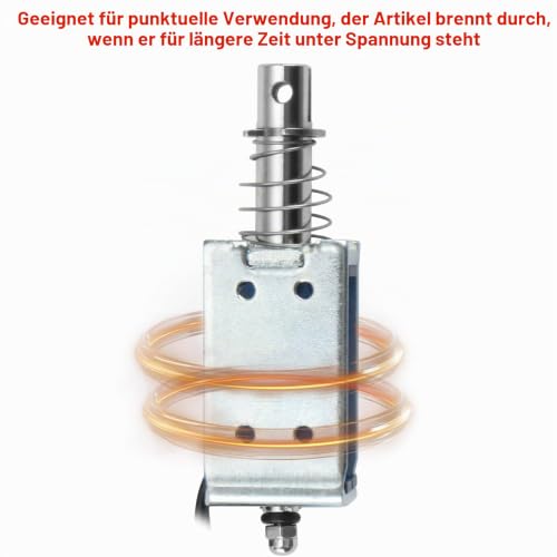 Hechen Solenoid Electromagnet, HS-0837B, DC24V 15N, 10 mm Stroke, Push-Pull Door Lock with Open Frame