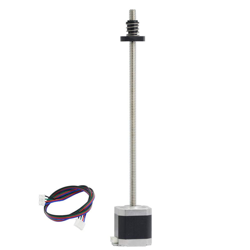 Iverntech NEMA 17 Stepper Motor with Integrated 2mm Lead 240mm T8 Lead Screw for UV Resin 3D Printers Z Axis or CNC Machine 240-Tr8X2