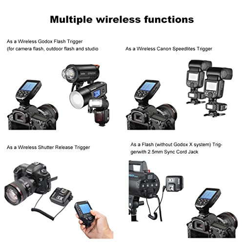 Godox XPro-N i-TTL 2.4G High-Speed Sync Wireless Flash Trigger Transmitter Compatible for Nikon Cameras, 1/8000s,11 Customizable Functions,16 Groups and 32 Channels XPRO for Nikon