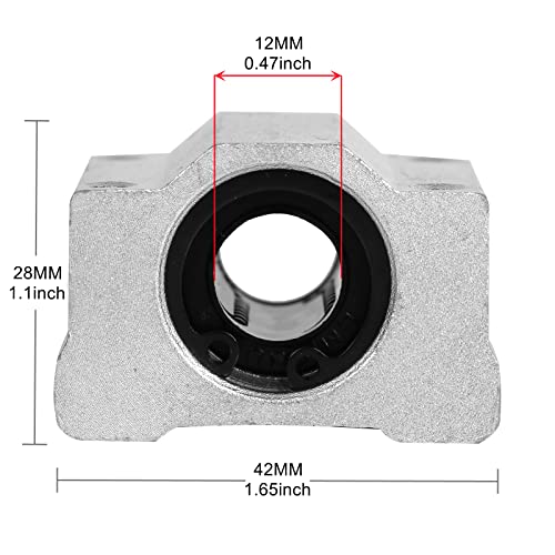 4Pcs SCS12UU Linear Motion Ball Bearing Slide Unit Bushing(12MM Inner Dia.) for CNC Machine Linear Sliding, 3D Printer Part