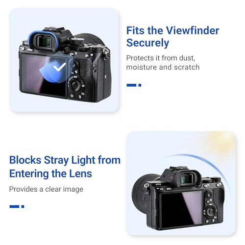 JJC Wired Intervalometer Timer Remote & 2-Pack FDA-EP18 Eyecup Eyepiece for Sony A7 A7II A7III A7 II A7 III A7R A7R II A7RII A7R III A7RIII A7R IV A7RIV A7S A7S II A7SII A9 A58 Cameras