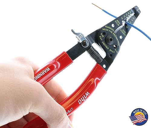 Wiha wire stripping pliers with ergonomic handles for removing insulation from electrical wires