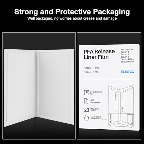 ELEGOO 5PCs PFA Release Liner Film 5pcs Saturn 2/3/4/4 Ultra PFA Film