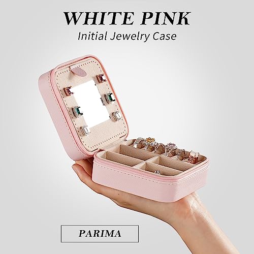 Parima Gifts for Girls - Jewelry Box for Girls Fashion, Travel Jewelry Case Organizer Box for Teen Girl Gifts | Birthday Gift - Letter G, Pink