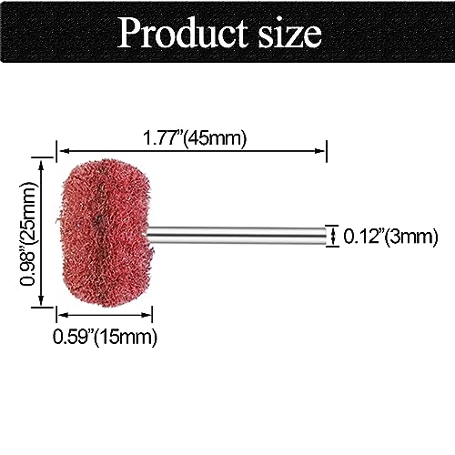Hiqalty 1-inch brown 120-grit abrasive buffing polishing wheels with 3mm shafts for rotary tools