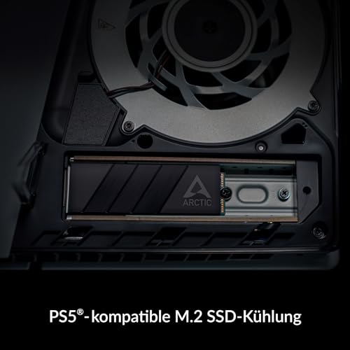 ARCTIC M2 Pro (Black) - Heatsink Cooler for M.2 2280 SSD | With ARCTIC TP-3 thermal pads, compatible with PC & PS5, for double and single-sided SSDs black