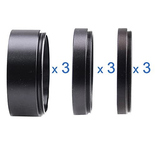 T2 Extension Tube Set, M42x0.75 Thread 5/7/15mm for Telescope Extension Tube Set – 1.25" / 9-Piece
