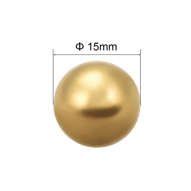 [Australia - AusPower] - uxcell 15mm Precision Solid Brass Bearing Balls 1 