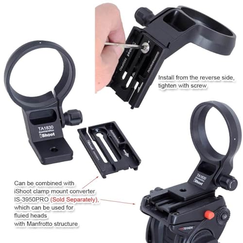 Lens Collar Tripod Mount Ring Compatible with Tamron 18-300mm f/3.5-6.3 Di III-A VC VXD B061 (X/E Mount), Lens Support Bracket Holder Bottom is Arca-Swiss Fit Quick Release Plate