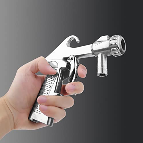 Walfront sandblaster gun kit with four ceramic nozzles and air siphon feed for abrasive sandblasting work