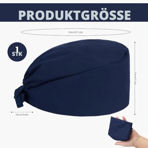 Surgical Cap, Fabric Surgical Caps, Fabric Nurse Accessories for Doctors, with Sweat Absorber, Adjustable Surgical Caps for Men and Women, Quick-Drying Medical Cap for Doctors, Nurses