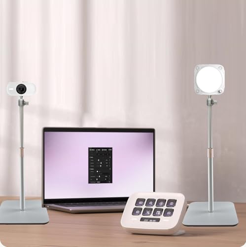 Tabletop Stand Light Holder Compatible with Logitech Litra-Glow-Light and Elgato Key-Light-Neo