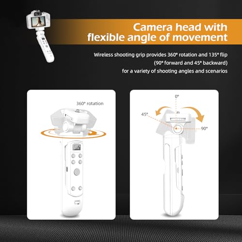 for Canon Tripod Wireless Shooting Grip with Shutter Release White for Canon
