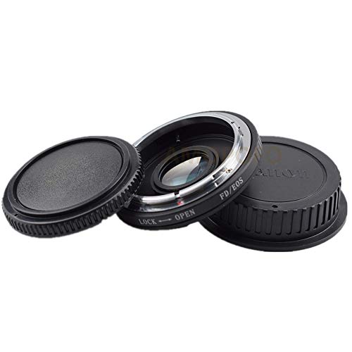 FD to EOS Adapter with Optical Glass,Compatible with for Canon FD Lens to & for Canon EOS (EF, EF-S) Mount SLR Cameras 7D 550D 500D 1000D 60D 50D, 40D, 30D, 20D, 10D 5D etc Canon FD to EOS adapter (with optical glass)