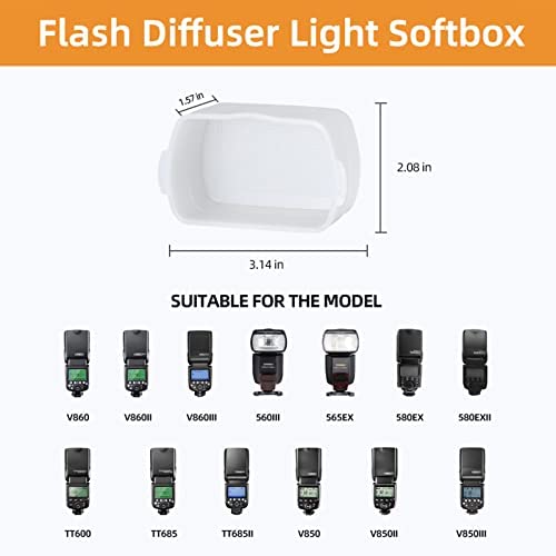 [Australia - AusPower] - Camera Flash Bounce Diffuser Light Softbox for speedlight, Compatible with Canon 560 565EX 580EX Godox V850 V860 TT600 TT685 