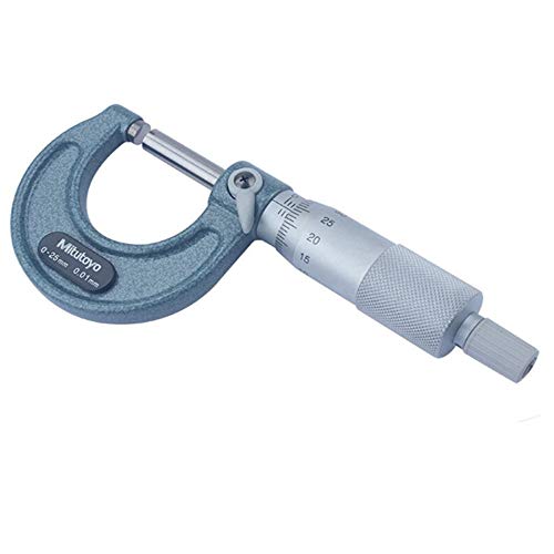 Mitutoyo 103-137 0-25mm x 0.01mm outside micrometer with ratchet adjustment