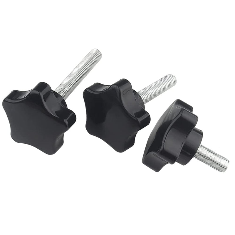 [Australia - AusPower] - 4 Pcs M8 x 70mm Star Clamping Knob Grip Thumb Screw Head Diameter 38mm Knobs Nut Screws Tightening Thread Replacement Machine Handle M8x70mm(4Pcs) Black 