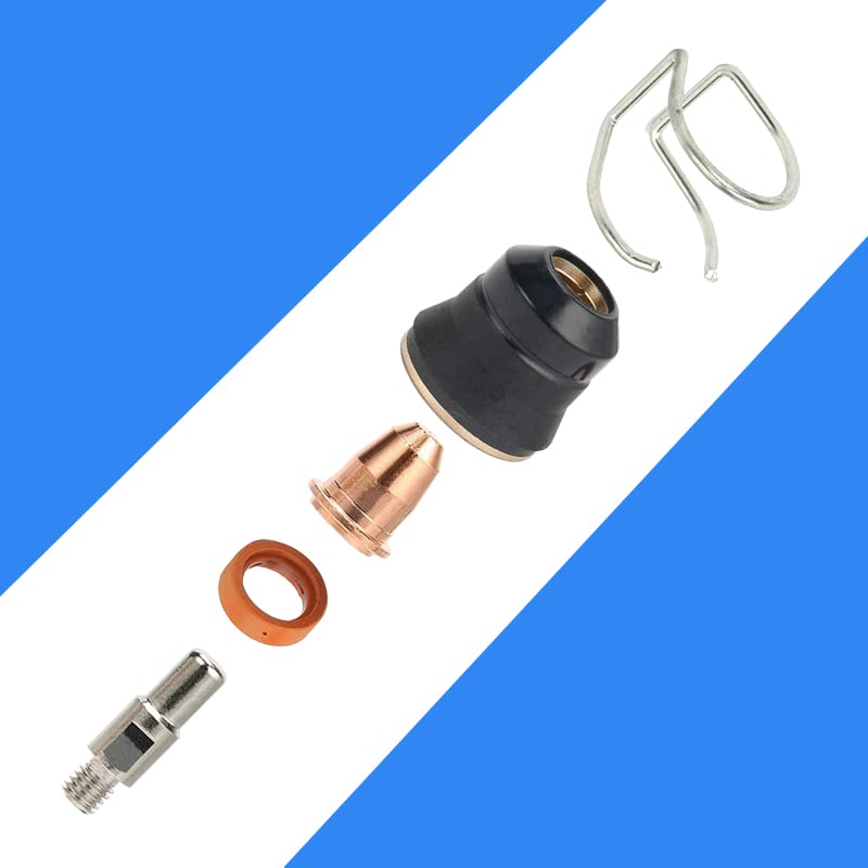 37 pcs Plasma Cutter Torch S45 Accessory Kit PR0010 Electrodes PD0116-08 Nozzle Tips Spacer Guide Retaining Cap Gas Diffuser CV0010 Consumables for S45 Torch 37PCS