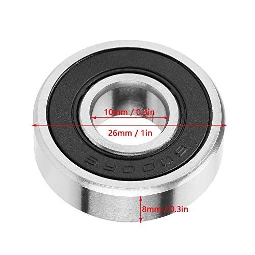 1/4× 1" bearings for glider ◈ Akozon 10pcs Deep-groove Ball Bearings 6000-2RS Rubber Sealed 10mm*26mm*8mm