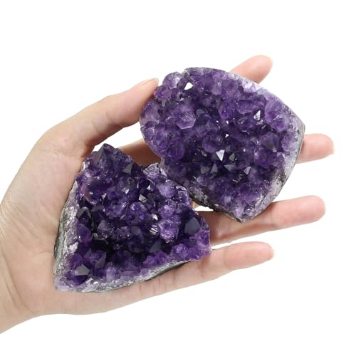 Natural Amethyst Crystal, Genuine Amethyst Stone for Healing(About 0.5lb) 0.5 Pound