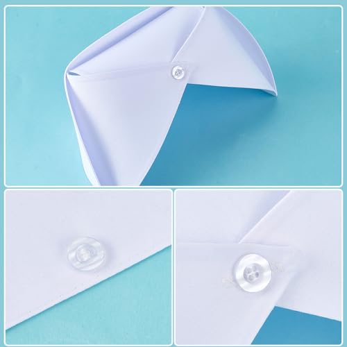 CREATCABIN Pack of 3 White Nurse Hat with Headband Nurse Cap Cotton Women's Nurse Hat with 10 Hair Clips for Nurses Outfit Party Cosplay Halloween White-3pcs
