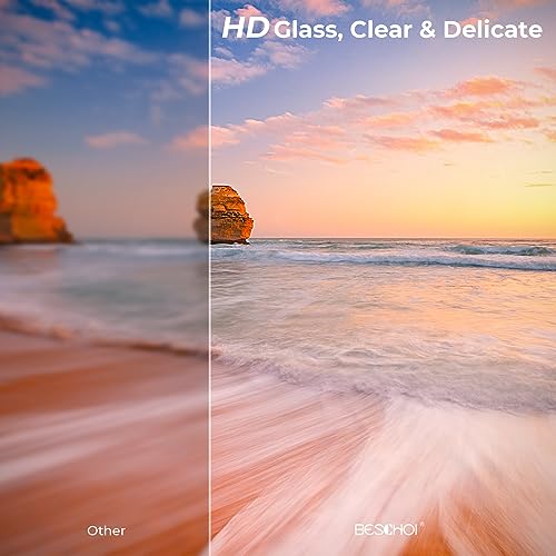 Beschoi 58mm MRC Variable ND Filter ND2-ND400, Neutral Density Adjustable ND Filter (0.3 to 2.7,1 to 9 Stops), Multi Layer Coated Optical Glass, Water Repellent & Scratch Resistant Ultra Slim Filter