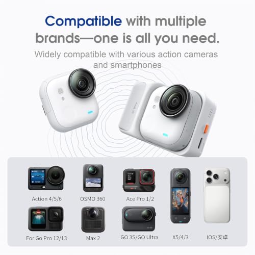 Universal Bluetooth Remote Controller for DJI Osmo 360 /Action 6 for Insta360 X5/ ACE PRO 2/GO Ultra for GoPro Hero 13/Max 2 Camera Smartphone Waterproof Mini Wireless Smart Remote Control