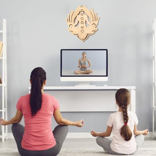 OULIGET Yoga Meditation Ornament Wood Wall Art,Zen Home Decoration Large Wood